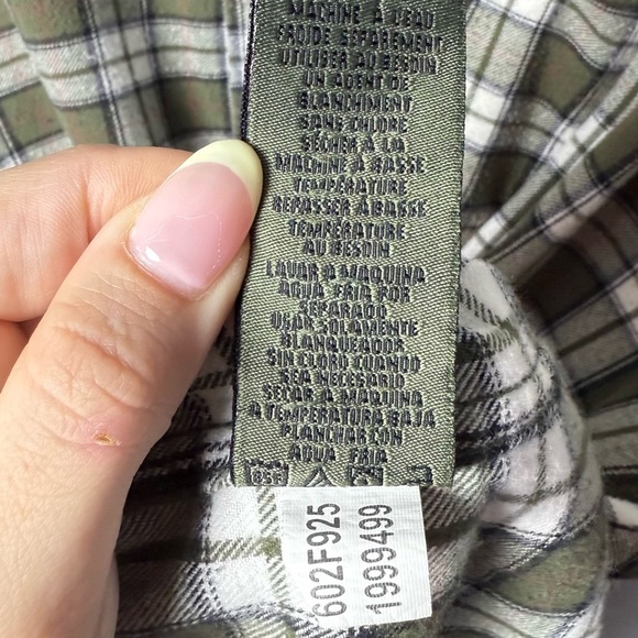Bass Pro Shop Mens 100% Cotton Green Long Sleeve Button Down Flannel size 2XL - Picture 11 of 14